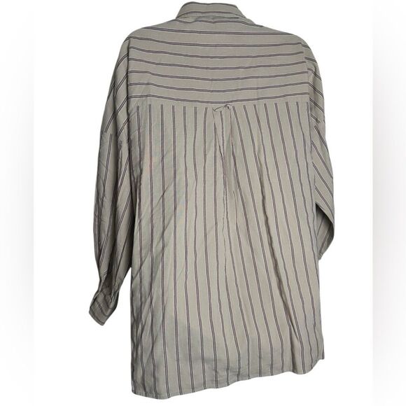 Anthropologie Pilcro Striped Ocersized Boyfriend Button Down - Picture 8 of 10